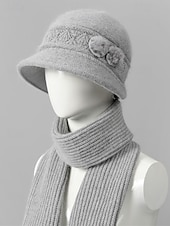 levne Dámské klobouky-Dámská pletená sada čepice a šály – více barevných variant, útulná a stylová na zimu, běžné nošení i outdoor