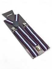 Недорогие Свадьба ACC-Регулируемые эластичные подтяжки для брюк, эластичные полиэстеровые Y-образные подтяжки, различные цвета, классический формальный стиль, идеально подходят для свадеб, Дня святого Валентина, вечеринок и повседневной носки.