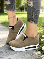 economico Sneakers da donna-scarpe da ginnastica slip-on verdi da donna per il giorno di San Patrizio: scarpe da passeggio leggere con plateau per le celebrazioni dei festival irlandesi, sfilate, feste, viaggi e abbigliamento quotidiano