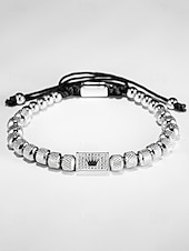 お買い得  結婚 ACC-メンズステンレススチールブレスレット、ゴールド、シルバー、ブラックカラー、輝く石が付いたクラウンデザイン、結婚式、カジュアルな日常着、ファッションジュエリーに最適