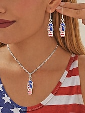  Vereinigte Staaten 250. Jubiläum Damen thematische Acryl Ohrringe – Mehrere Designs Rot Weiß und Blau perfekt für den Unabhängigkeitstag und US-Feierlichkeiten