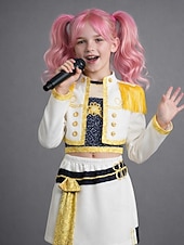  Kpop-inspiriert Von koreanischen Idolen inspiriert Popstar Kostüm Festkleidung Virtuelles Idol for Mädchen Kinder Halloween Karneval Leistung Comic-Konzert Anime Expo