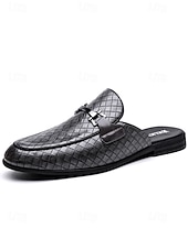 billiga Loafers-Röda slip-on loafers för män, krokodilpräglad ovandel, rygglös mule-design, elegant smart casual-stil för strandbröllop, trädgårdsceremonier och sommarevenemang