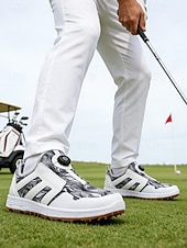 ieftine Încălțăminte de golf pentru bărbați-Pantofi de golf roșii pentru bărbați, parte superioară ușoară și respirabilă, talpă absorbantă de șocuri, stil atletic performant pentru terenuri de golf și sporturi în aer liber