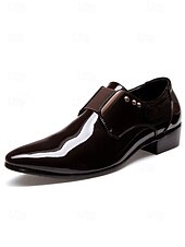 preiswerte Derby Schuhe-Herren Geschäftlich Täglich Hochzeit Lackleder Bequem Loafer Schwarz Braun Frühling Herbst Ganzjahres