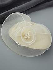 olcso Esküvő ACC-női poliészter kalap, többszínű virágos hálós koktél fejdísz, elegáns vintage stílus esküvőkre, esti vacsorákra, kerti partikra, versenyekre és hivatalos rendezvényekre