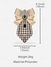 رخيصةأون زفاف ACC-بروش ربطة عنق رجالي من البوليستر - لونان - إكسسوار أنيق لحفلات الزفاف والمناسبات بتفاصيل مزخرفة