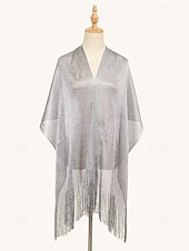 abordables Mariage ACC-Écharpe en polyester pour femme, ornée de boutons en acrylique, disponible en plusieurs couleurs, idéale pour les mariages et les soirées.