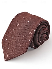 Недорогие Свадьба ACC-Мужской галстук из полиэстера с эффектом мерцания – в нескольких цветах, элегантный для свадеб и ужинов, однотонный с легким мерцающим эффектом.