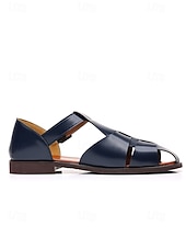 economico sandali-sandali da uomo in similpelle marrone con cinturini, design aperto traspirante, suola leggera e comoda, stile rilassato per matrimoni in spiaggia e occasioni estive