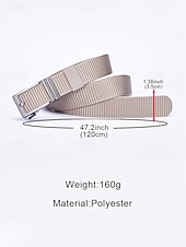 cheap Men's Belts-Men's Nylon Belt, Multi-Color Options, Durable and Stylish for Casual and Outdoor Wear