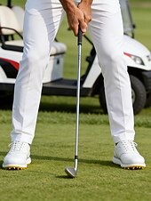 voordelige Heren Golf Schoenen-Rode en witte golfschoenen voor heren, ademend bovenwerk met gripvaste buitenzool, lichtgewicht en comfortabel, ideaal voor golfers en buitensporters.