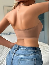 voordelige Tops-Dames Corrigerend ondergoed Modieus Eenvoudig Heldere kleur Blote rug Dagelijks Mouwloos Zwart Wit Bruin Beige Zomer Lente Herfst Winter