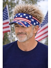 abordables Accessoires-Casquette à visière Drapeau Américain Étoiles et rayures Rétro Vintage Drôle Patriotique 1776-2026 pour Unisexe Adulte Impression 3D  pour Jour de l'Indépendance / 4 Juillet 4 Juillet Extérieur