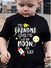 Недорогие Мальчиковый 3D Забавный Юмор-Мальчики 3D Графика Буквы ракета Футболка С короткими рукавами 3D печать Лето Весна Спорт Мода Уличный стиль Дети 4-12 лет Вырез под горло Повседневные на открытом воздухе Стандартный