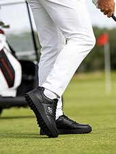 tanie Męskie buty golfowe-Męskie niebieskie buty golfowe, lekka, amortyzowana podeszwa, przewiewna cholewka, sportowy styl do gry na polach golfowych i na świeżym powietrzu