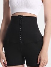 cheap Control Panties-Women's Shapewear Fashion Sweet Pure Color Patchwork Shorts Vacation Street Going out Blue Silver Spring Fall Tailored Fit