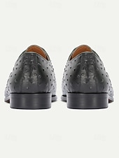 cheap Derby Shoes-Men's Green Crocodile Print Derby Shoes – Stylish Leather Shoes with Buckle Detail, Perfect for Weddings, Parties and Special Occasions