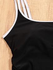 Χαμηλού Κόστους Τανκίνι-Γυναικεία Μαγιό τανκίνι 2 κομμάτι Φούστα Μαγιό Έλεγχος κοιλιάς Ψηλή Μέση Λεπτό Εξώπλατο Διακοπές Ρούχα παραλίας Συμπαγές Χρώμα Λαιμόκοψη U Αμάνικο Μαγιό