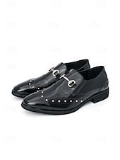 ieftine Mocasini-Mocasini aurii pentru bărbați – pantofi eleganți cu cataramă decorativă, ideali pentru evenimente formale, petreceri și nunți