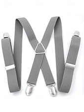 Недорогие Свадьба ACC-Мужские эластичные подтяжки из полиэстера – различные цвета, эластичный материал, стильные и удобные для свадеб, ужинов и торжественных мероприятий.