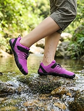 economico Donne-scarpe da acqua sportive blu da donna con allacciatura a sgancio rapido – scarpe da ginnastica leggere e drenanti, suola antiscivolo ammortizzata per spiaggia, snorkeling, kayak, piscina, viaggi in crociera e attività estive all'aperto