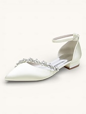 abordables mariée-Chaussures élégantes pour femmes, à petit talon pointu, ornées d'une bride en cristal, idéales pour les mariages formels – des escarpins confortables pour les occasions spéciales.