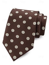cheap Wedding Accessories-Men's Polyester Polka Dot Necktie, Multi-Color Classic Dot Pattern Tie, Elegant Slim Style for Groomsmen, Weddings, Formal Dinners, Banquets &amp; Business Events