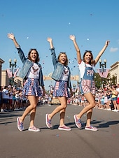  United States 250th Anniversary Women's Red Blue American Flag Print Comfort Mules – Canvas Slip-On Shoes USA Fourth of July Outdoor Events Travel  Daily Wear