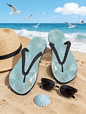 halpa miehet-miesten sinilehtiset varvastossut – trooppinen ja tyylikäs tyyli rantalomalle, saarihyppelylle ja rantaillallisille