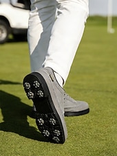 economico Scarpe da Golf da Uomo-Per uomo Vintage Sportivo Casual All'aperto Golf Microfibra Confortevole Allacciatura Nero Bianco Giallo Estate Primavera Autunno