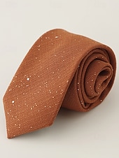 Недорогие Свадьба ACC-Мужской галстук из полиэстера с эффектом мерцания – в нескольких цветах, элегантный для свадеб и ужинов, однотонный с легким мерцающим эффектом.