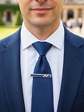 economico Matrimonio ACC-Fermacravatta in lega da uomo, vari colori, design elegante per matrimoni e spostamenti di lavoro, accessorio elegante e durevole