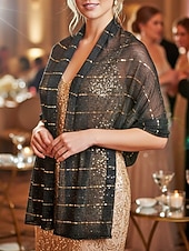 economico Matrimonio ACC-scialle da damigella d'onore da donna, può essere usato come sciarpa, disponibile in più colori, materiale in poliestere, design elegante per matrimoni e feste