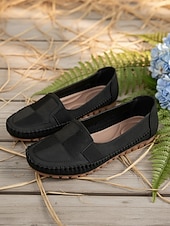 tanie Mokasyny i trzewiki damskie-Damskie kawowe slip-on mokasyny - miękkie wygodne płaskie buty do codziennego komfortu spacerów pracy podróży i codziennego noszenia