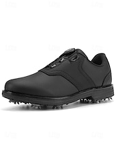 baratos Sapatos de Golfe Masculinos-Sapatos de golfe masculinos brancos, construção leve e respirável, sola com aderência estável, estilo esportivo e elegante para campos de golfe e atividades ao ar livre.