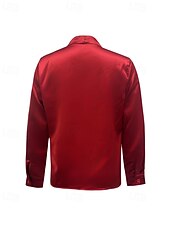 economico Bluse Eleganti-Per donna Elegant Top in raso Blusa Top Eleganti Arricciato Nodo frontale Patchwork Semplice Elegante Signore Essenziale Manica Lunga Cravatta al collo Top Regolari Quotidiano Lavoro Ferie Rosso