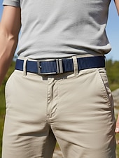 cheap Men's Belts-Men's Nylon Belt, Multi-Color Options, Durable and Stylish for Casual and Outdoor Wear