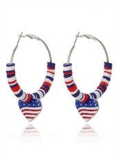  Vereinigte Staaten 250. Jubiläum Damen Legierung Amerikanische Flagge Ohrringe – Mehrere Stile – Perfekt für  Unabhängigkeitstagsfeierlichkeiten