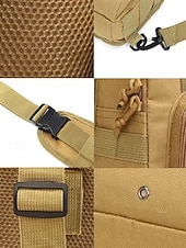 billiga Herrväskor-Herrkamouflage nylon axelremsväska bröstväska – flera fickor, stor kapacitet, hållbar design för utomhussporter, vandring, camping och resor