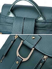 お買い得  ファッションバックパック-女性用フェイクレザーバックパック - 複数の色、大容量、ゴールドトーンのアクセントが付いたスタイリッシュなデザイン、日常使い、仕事、カジュアルな外出に最適
