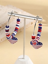  Vereinigte Staaten 250. Jubiläum Damen Legierung Amerikanische Flagge Ohrringe – Mehrere Stile – Perfekt für  Unabhängigkeitstagsfeierlichkeiten
