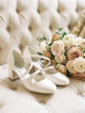 baratos Mãe da Noiva/Namorado-Sapatos Mary Jane femininos de salto bloco de cetim verde dos anos 1950 – elegantes sapatos vintage com tiras cruzadas para casamentos, festas e eventos formais