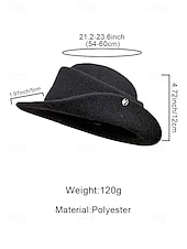 economico Matrimonio ACC-cappello in feltro di lana da donna, disponibile nei colori bianco e nero, stile elegante con decorazione a bottone dorato, perfetto per matrimoni e banchetti