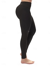 economico Leggings semplici-Per donna Chinos Leggings Attivo Streetwear Casual Lunghezza intera Vita media Tinta unica Fascia Elastica Confortevole Elasticizzato Quotidiano All'aperto Palestra Rosso violaceo Nero Blu marino