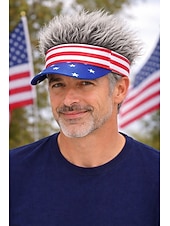 abordables Accessoires-Casquette à visière Drapeau Américain Étoiles et rayures Rétro Vintage Drôle Patriotique 1776-2026 pour Unisexe Adulte Impression 3D  pour Jour de l'Indépendance / 4 Juillet 4 Juillet Extérieur
