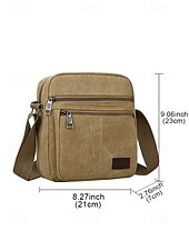abordables Bolsos de hombre-Bolso bandolera de lona para hombre, varios colores, material duradero, ideal para salidas informales, viajes y uso diario.