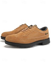 economico Scarpe da Golf da Uomo-Per uomo Vintage Sportivo Casual All'aperto Golf Microfibra Confortevole Allacciatura Nero Bianco Giallo Estate Primavera Autunno