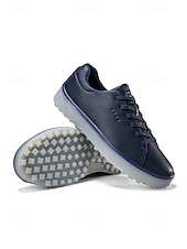 cheap Men's Golf Shoes-Men's White Golf Shoes, Lightweight Breathable Upper, Cushioned Grip Sole, Clean Sport Style for Golfers &amp; Outdoor Play