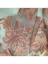 billige Ankellengde-A-linje Ankellengde Festkjole Cocktail Kjole Gjestekjole til bryllup Kjole til brudens mor 3/4 ermer V-hals Elegant Årgang Formell Kentucky Derby Semi-formelt Jacquard med Plissert